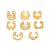 Wholesale Stainless Steel Geometric Electroplated Women's Ear Clip Earrings