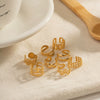 Wholesale Stainless Steel Geometric Electroplated Women's Ear Clip Earrings