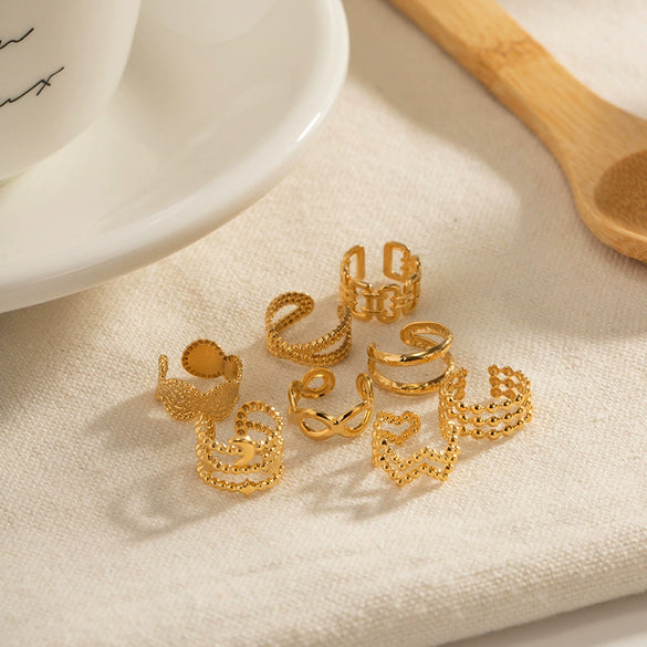 Wholesale Stainless Steel Geometric Electroplated Women's Ear Clip Earrings