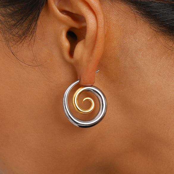 Wholesale Stainless Steel Geometric Electroplated Women's Earrings