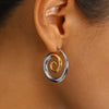 Wholesale Stainless Steel Geometric Electroplated Women's Earrings