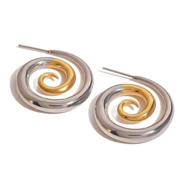 Wholesale Stainless Steel Geometric Electroplated Women's Earrings