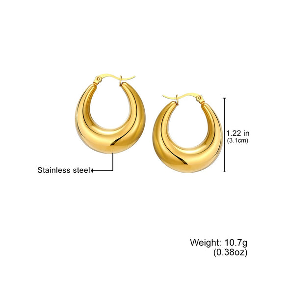 Wholesale Stainless Steel Geometric Electroplated Women's Fashionable Ear Studs