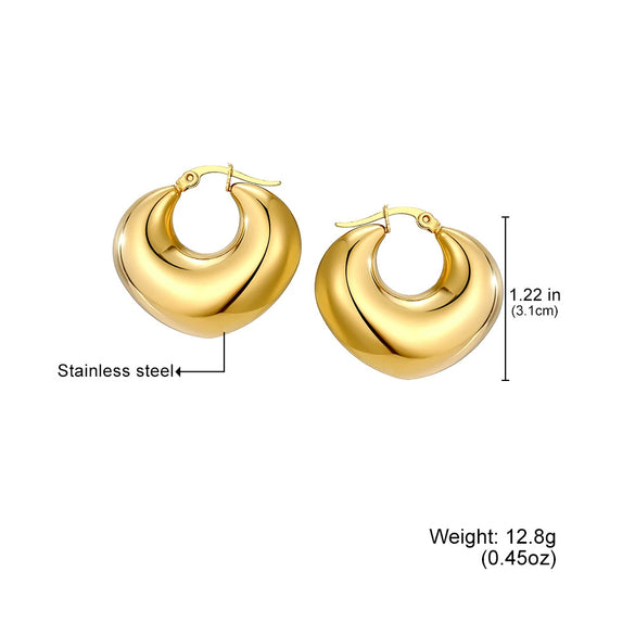 Wholesale Stainless Steel Geometric Electroplated Women's Fashionable Ear Studs