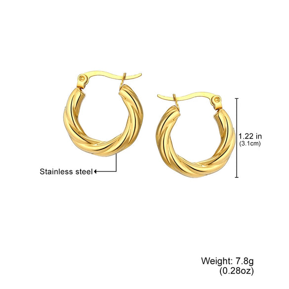 Wholesale Stainless Steel Geometric Electroplated Women's Fashionable Ear Studs
