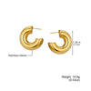 Wholesale Stainless Steel Geometric Electroplated Women's Fashionable Ear Studs