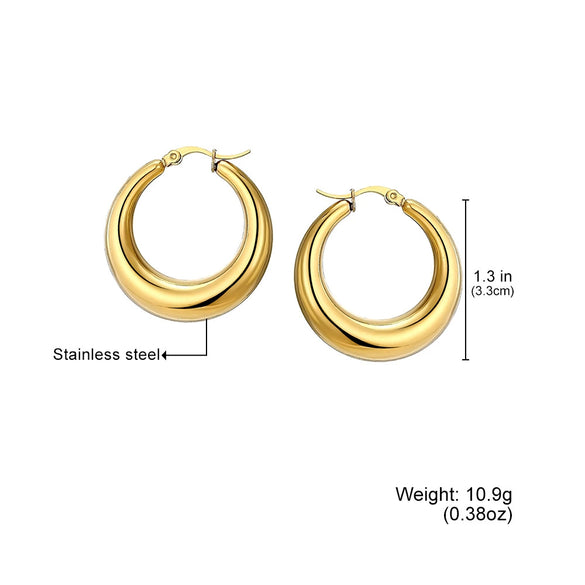 Wholesale Stainless Steel Geometric Electroplated Women's Fashionable Ear Studs