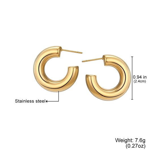 Wholesale Stainless Steel Geometric Electroplated Women's Fashionable Ear Studs