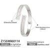 Wholesale Stainless Steel Geometric Electroplated Zirconencrusted Small Daisy Clasp Open Bracelet Set Accessories