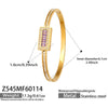 Wholesale Stainless Steel Geometric Electroplated Zirconencrusted Small Daisy Clasp Open Bracelet Set Accessories
