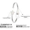 Wholesale Stainless Steel Geometric Electroplated Zirconencrusted Small Daisy Clasp Open Bracelet Set Accessories