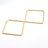 Wholesale 316L Stainless Steel Geometric Electroplating Square Bar Coil Earrings For Women