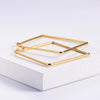 Wholesale 316L Stainless Steel Geometric Electroplating Square Bar Coil Earrings For Women