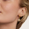 Wholesale Stainless Steel Geometric Electroplating Women's Zircon Four Awn Star And Cross Earrings