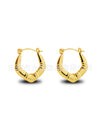 Wholesale Stainless Steel Geometric Embossed Hydraulic Women's Earrings