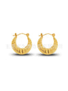 Wholesale Stainless Steel Geometric Embossed Hydraulic Women's Earrings