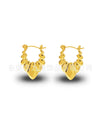 Wholesale Stainless Steel Geometric Embossed Hydraulic Women's Earrings