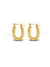 Wholesale Stainless Steel Geometric Embossed Hydraulic Women's Earrings