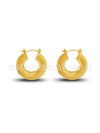 Wholesale Stainless Steel Geometric Embossed Hydraulic Women's Earrings