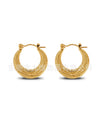 Wholesale Stainless Steel Geometric Embossed Hydraulic Women's Earrings