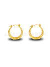 Wholesale Stainless Steel Geometric Embossed Hydraulic Women's Earrings