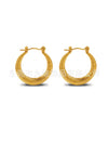 Wholesale Stainless Steel Geometric Embossed Hydraulic Women's Earrings