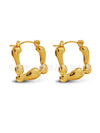 Wholesale Stainless Steel Geometric Embossed Hydraulic Women's Earrings