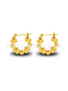 Wholesale Stainless Steel Geometric Embossed Hydraulic Women's Earrings