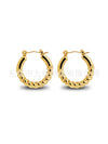 Wholesale Stainless Steel Geometric Embossed Hydraulic Women's Earrings