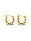 Wholesale Stainless Steel Geometric Embossed Hydraulic Women's Earrings