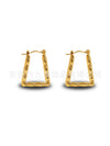 Wholesale Stainless Steel Geometric Embossed Hydraulic Women's Earrings