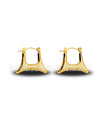 Wholesale Stainless Steel Geometric Embossed Hydraulic Women's Earrings