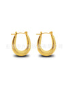 Wholesale Stainless Steel Geometric Embossed Hydraulic Women's Earrings