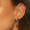 Wholesale Stainless Steel Geometric Exaggerated Lines Smooth Earrings With Gold And Silver Color Matching And Electroplating Treatment