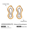 Wholesale Stainless Steel Geometric Exaggerated Lines Smooth Earrings With Gold And Silver Color Matching And Electroplating Treatment