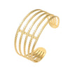 Wholesale Stainless Steel Geometric Exaggerated Nonfading Opening Bracelet With Electroplating