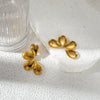 Wholesale Stainless Steel Geometric Fashion Antiallergy Earrings With Electroplating Treatment