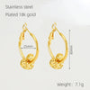 Wholesale Stainless Steel Geometric Fashion Earrings For Women With Electroplating Design