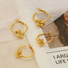 Wholesale Stainless Steel Geometric Fashion Earrings For Women With Electroplating Design