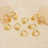 Wholesale Stainless Steel Geometric Fashion Earrings For Women With Electroplating Design
