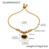 Wholesale 316L Stainless Steel Geometric Fashion Electroplated Enamel Glaze Zircon Women's Love Bracelet Jewelry