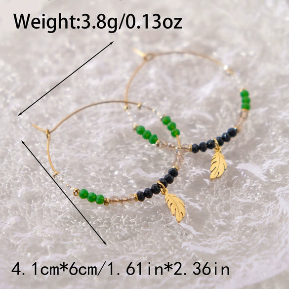 Wholesale Stainless Steel Geometric Fashion Handmade Electroplating Women's Earrings
