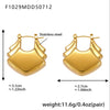 Wholesale 316L Stainless Steel Geometric Fashion Highpolished Gold Plated Women's Earrings