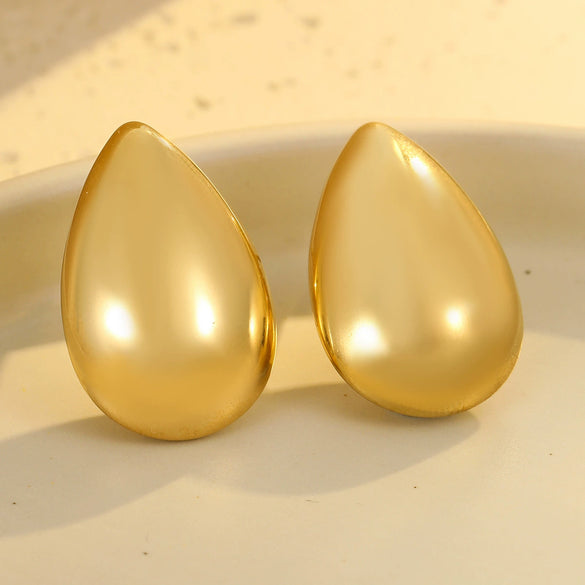 Wholesale Stainless Steel Geometric Fashion Luxury Electroplated Earrings For Women