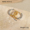 Wholesale Stainless Steel Geometric Fashion Minimalist Embossed Electroplated Women's Earrings