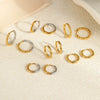 Wholesale Stainless Steel Geometric Fashion Minimalist Embossed Electroplated Women's Earrings