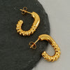 Wholesale Stainless Steel Geometric Fashion Retro Earrings For Women With Electroplating Design