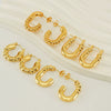 Wholesale Stainless Steel Geometric Fashion Retro Earrings For Women With Electroplating Design