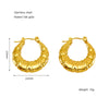 Wholesale Stainless Steel Geometric Fashion Retro Electroplated Women's Earrings