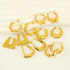 Wholesale Stainless Steel Geometric Fashion Retro Electroplated Women's Earrings